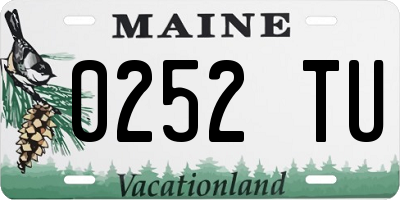 ME license plate 0252TU