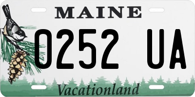 ME license plate 0252UA
