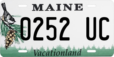 ME license plate 0252UC