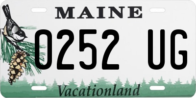 ME license plate 0252UG