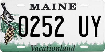 ME license plate 0252UY