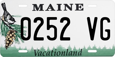 ME license plate 0252VG