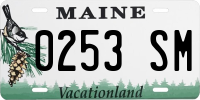 ME license plate 0253SM