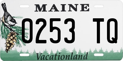 ME license plate 0253TQ