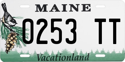 ME license plate 0253TT