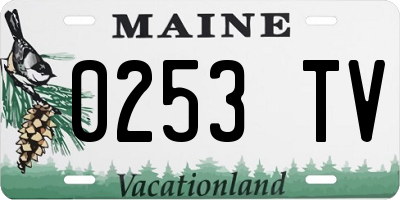 ME license plate 0253TV