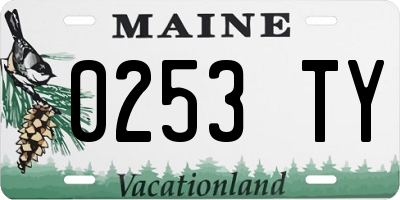ME license plate 0253TY