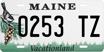 ME license plate 0253TZ
