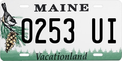 ME license plate 0253UI