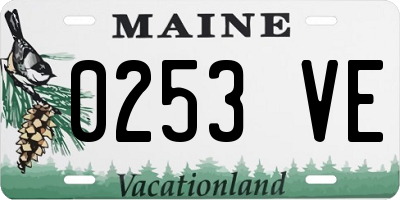 ME license plate 0253VE