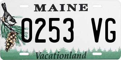 ME license plate 0253VG