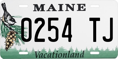 ME license plate 0254TJ