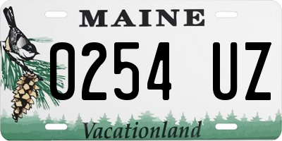 ME license plate 0254UZ