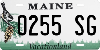 ME license plate 0255SG