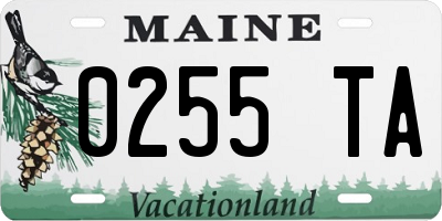 ME license plate 0255TA