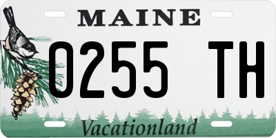 ME license plate 0255TH
