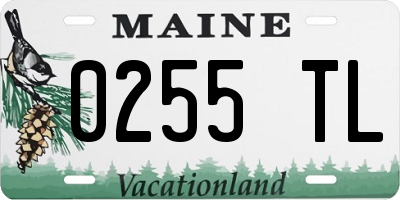 ME license plate 0255TL