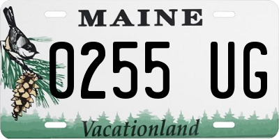 ME license plate 0255UG