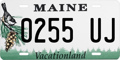 ME license plate 0255UJ