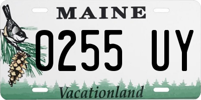 ME license plate 0255UY