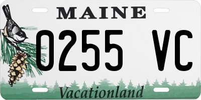 ME license plate 0255VC