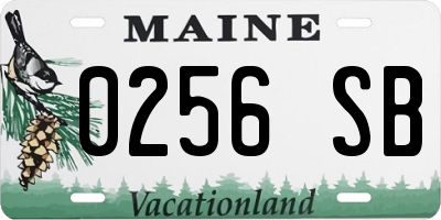 ME license plate 0256SB