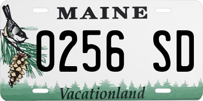 ME license plate 0256SD