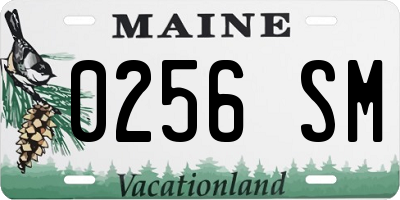 ME license plate 0256SM