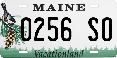 ME license plate 0256SO