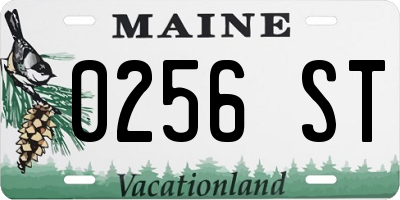 ME license plate 0256ST