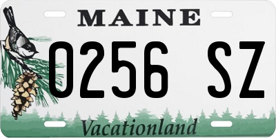 ME license plate 0256SZ