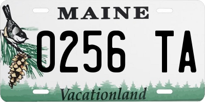 ME license plate 0256TA
