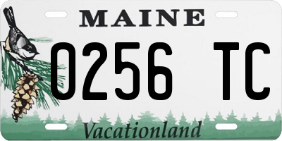 ME license plate 0256TC