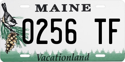 ME license plate 0256TF