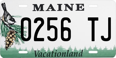 ME license plate 0256TJ