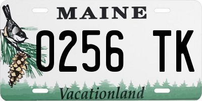 ME license plate 0256TK