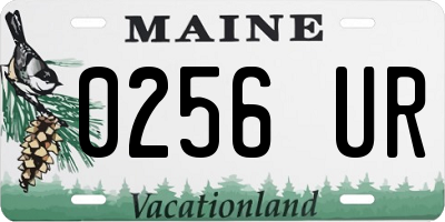 ME license plate 0256UR