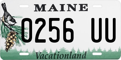 ME license plate 0256UU