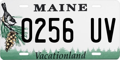 ME license plate 0256UV