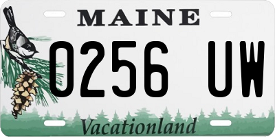 ME license plate 0256UW