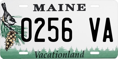 ME license plate 0256VA