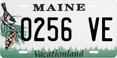 ME license plate 0256VE