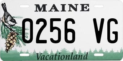 ME license plate 0256VG