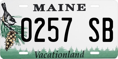 ME license plate 0257SB