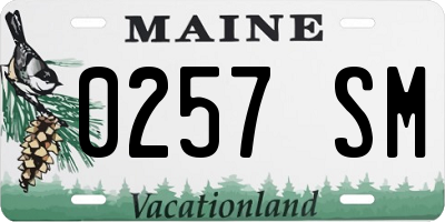 ME license plate 0257SM