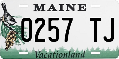 ME license plate 0257TJ