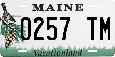 ME license plate 0257TM
