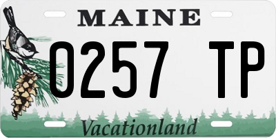 ME license plate 0257TP