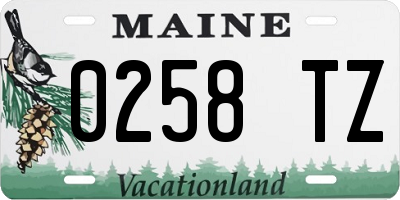 ME license plate 0258TZ
