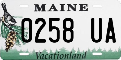 ME license plate 0258UA